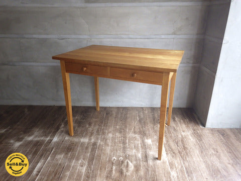 北の住まい設計社 デスク 2ドロワー メープル ～木のぬくもりに包まれ