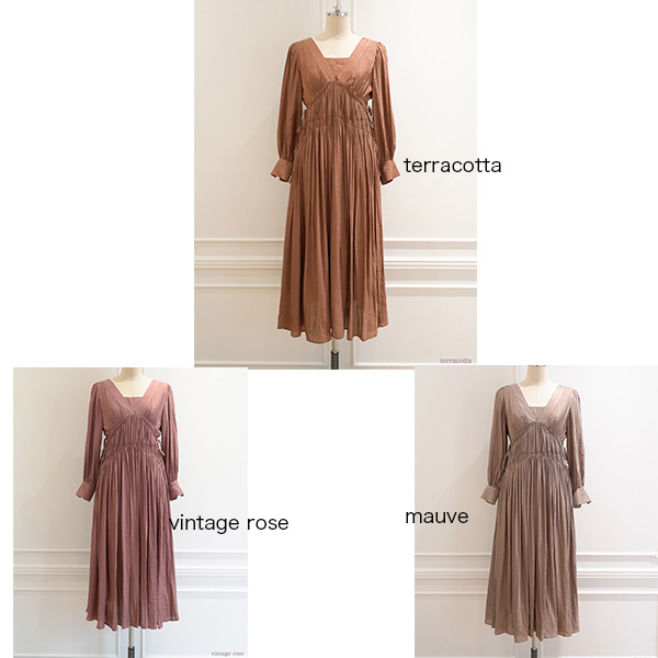 kyoplan / Side Bow Vintage Twill Dress