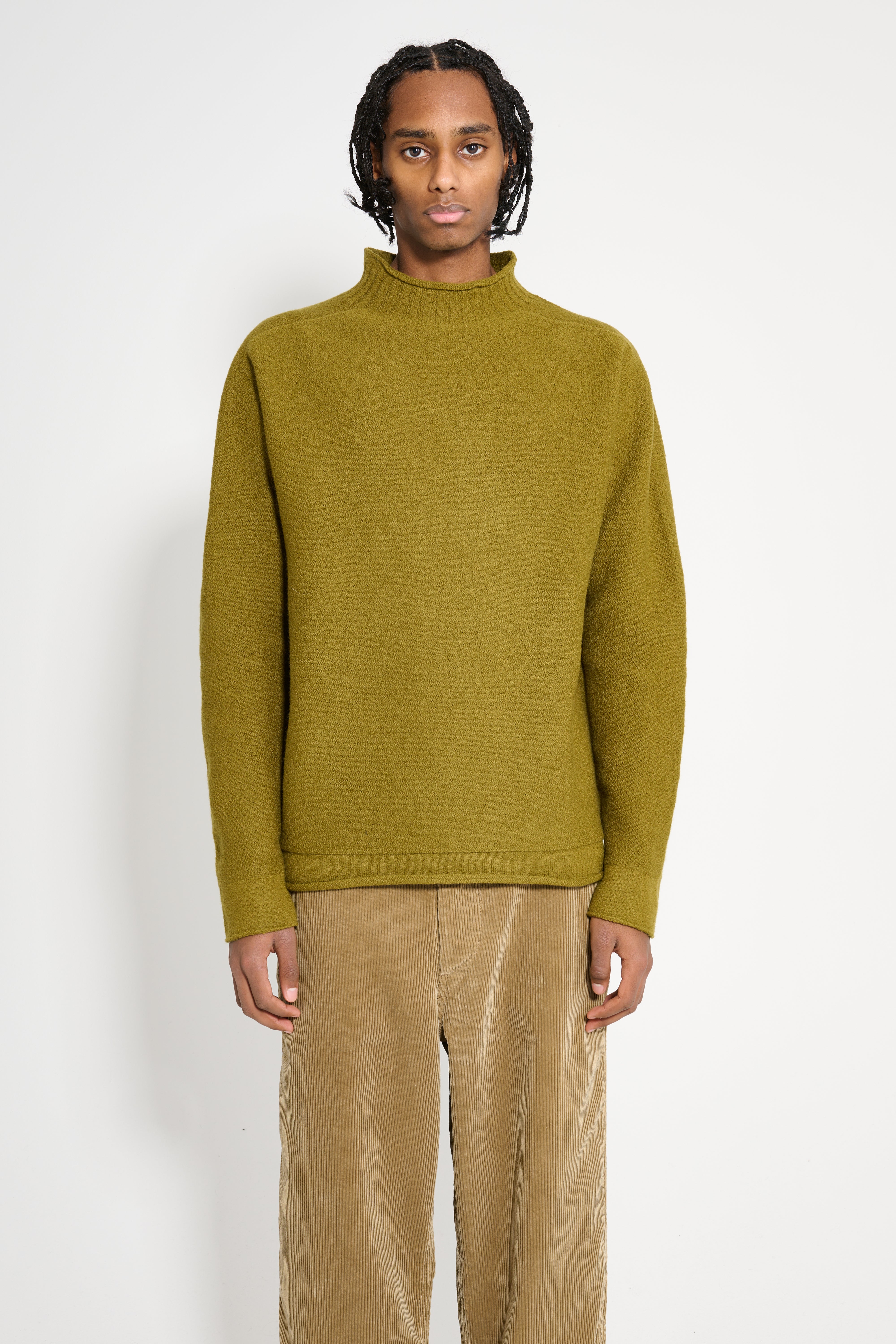 Margaret Howell MHL Felted Guernsey Felted Wool Fresh Olive – Très