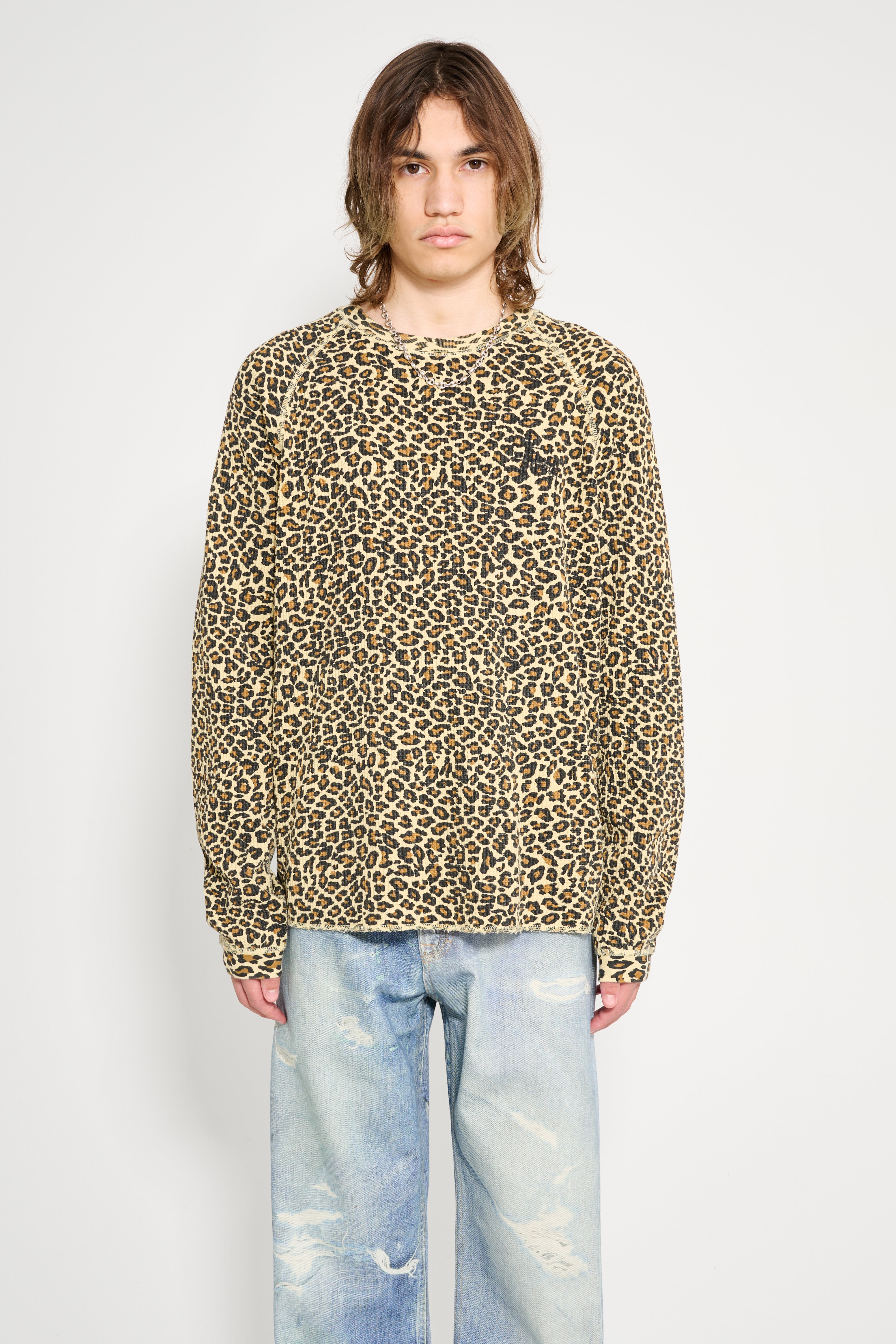 Stüssy Raglan Thermal Basic Stock Leopard – Très Bien