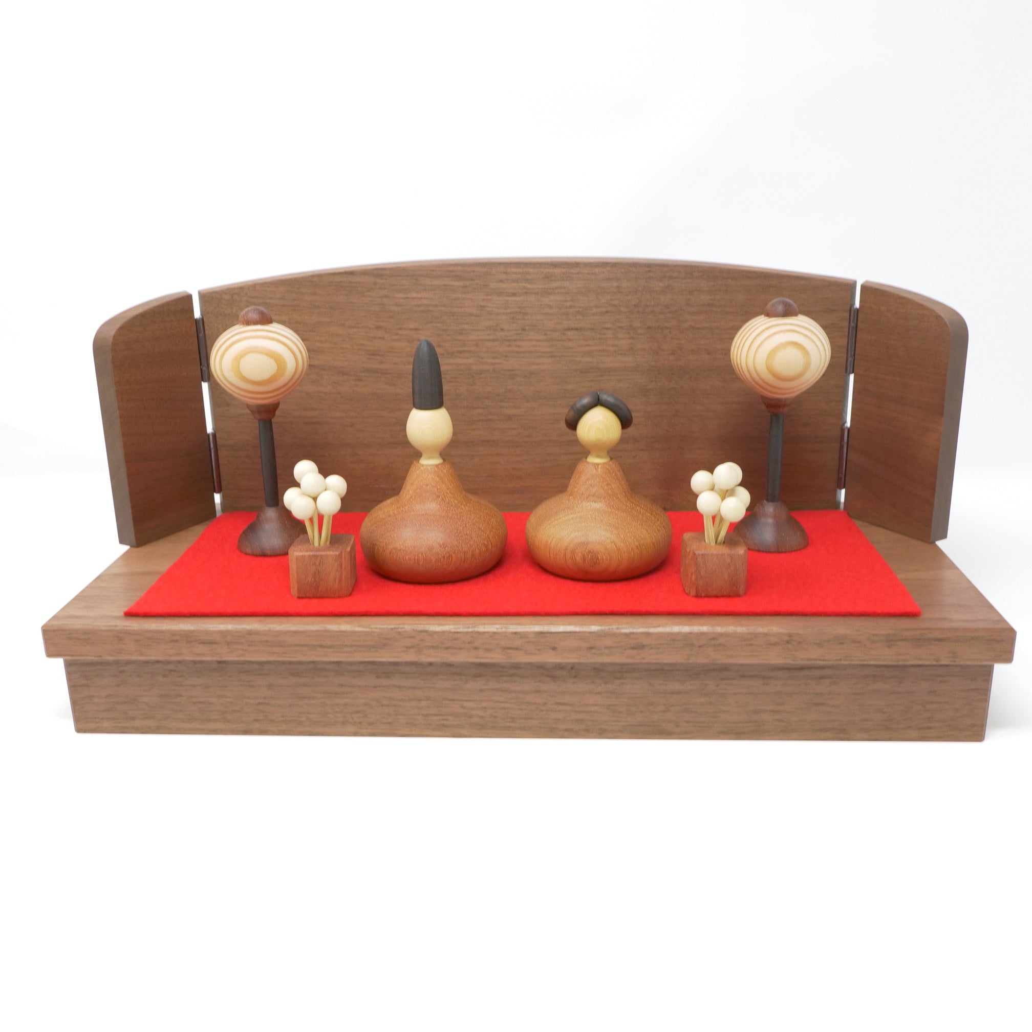 ろくろ細工の三浦木地 ：雛人形】ひな一段セット 新 カリン（限定品