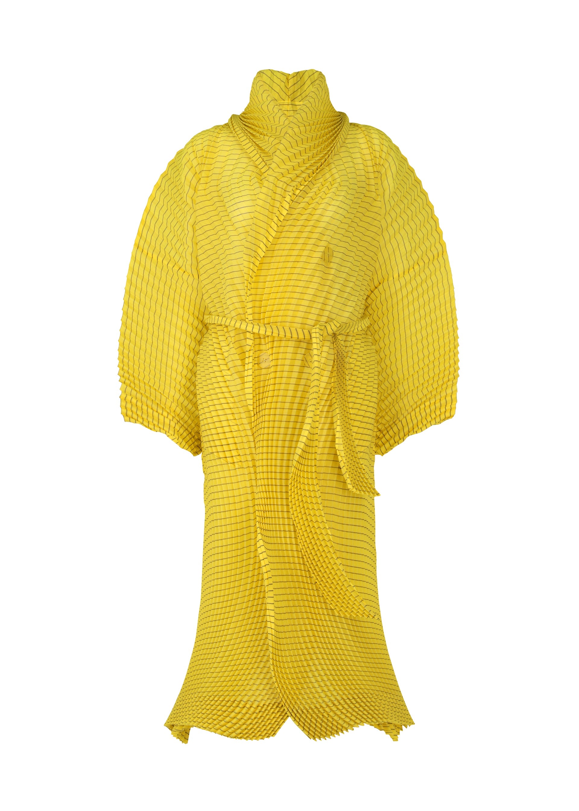 GENERIC STRIPES (HAND PLEATS) Coat Yellow-Hued – The official