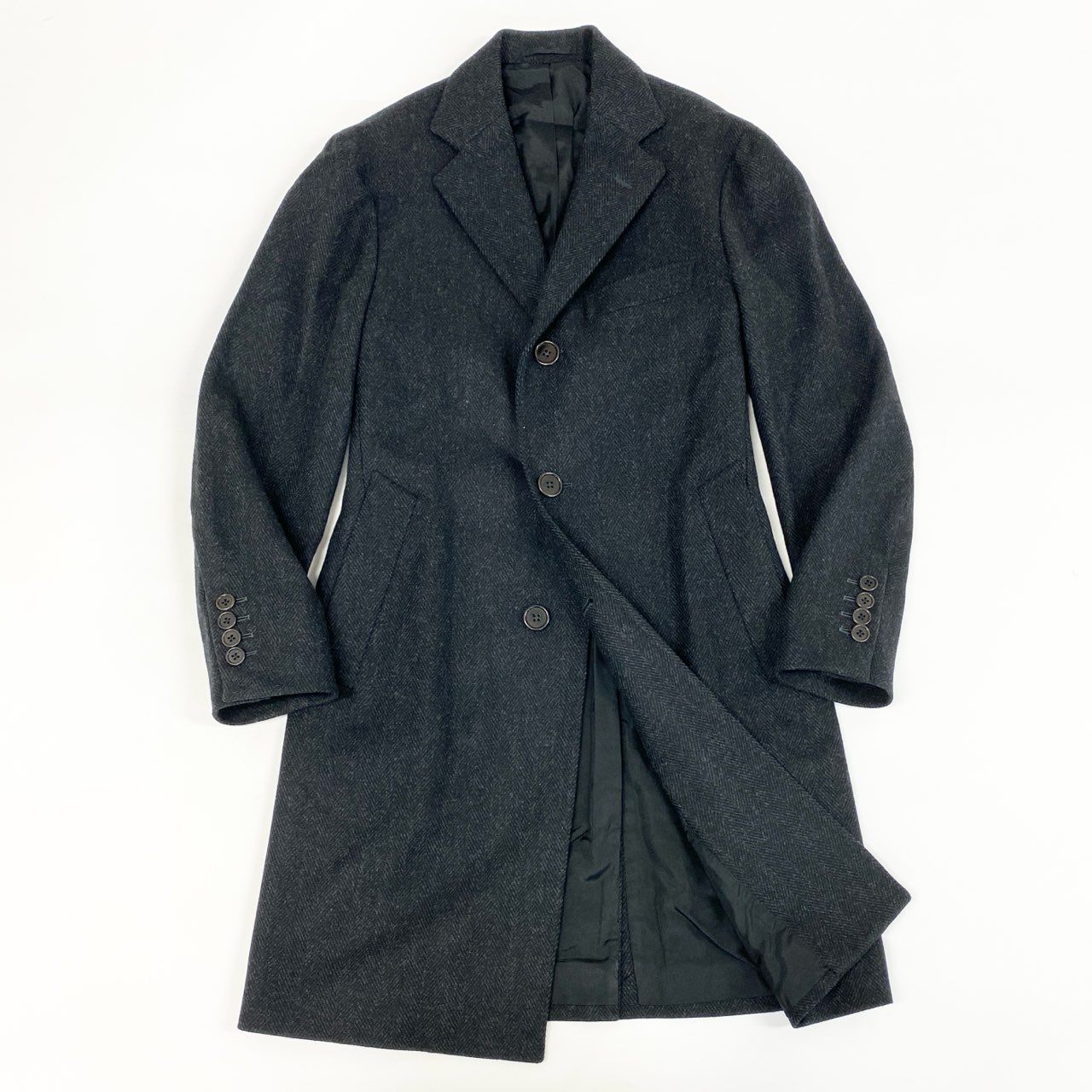 27f25 BEAMS F ビームス エフ イタリア製 ヘリンボーン チェスター