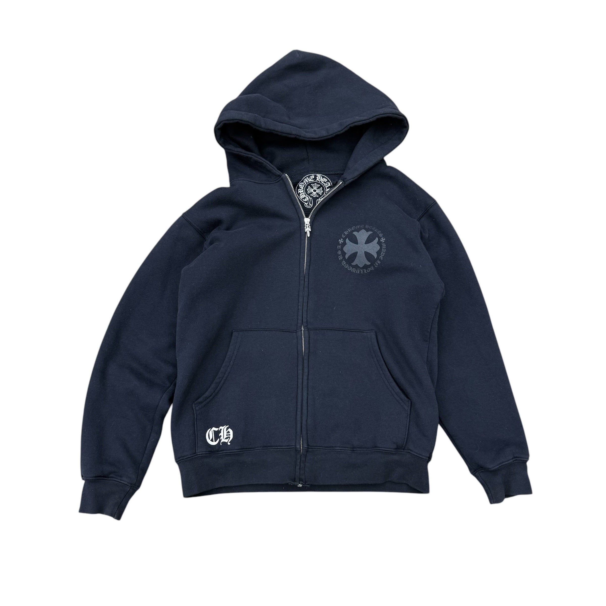 CHROME HEARTS CROSS LOGO ZIP UP HOODIE – VDTX