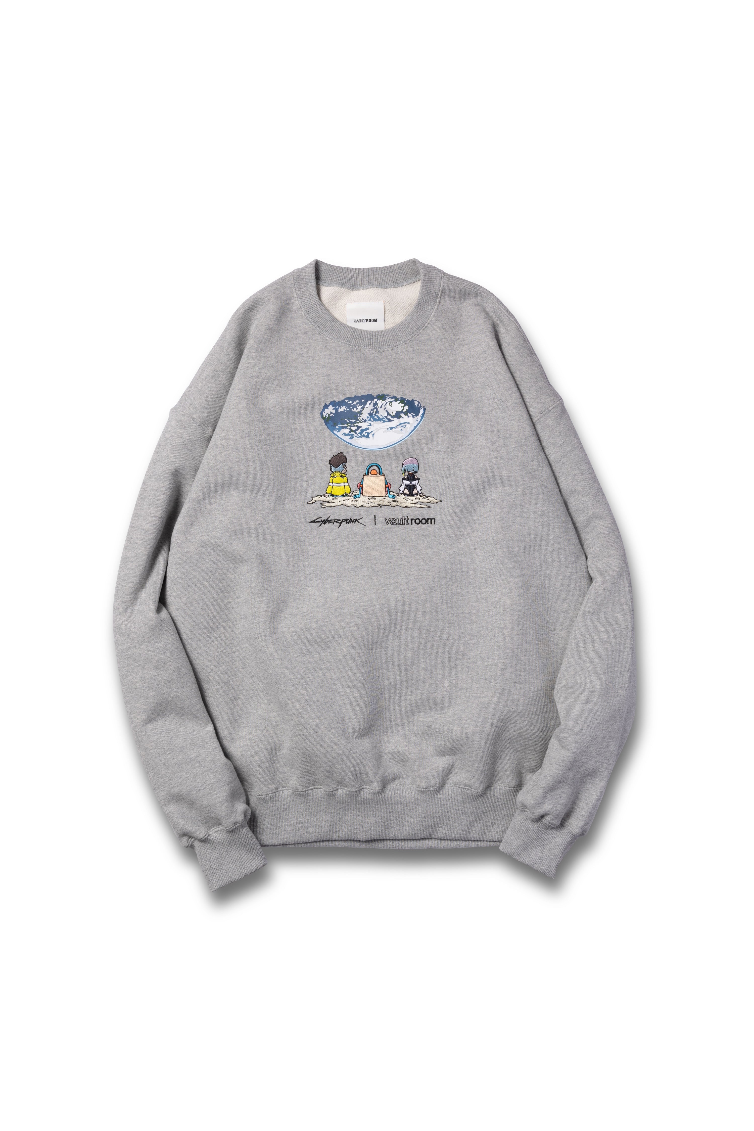 VR × CYBERPUNK CREWNECK / GREY – VAULTROOM