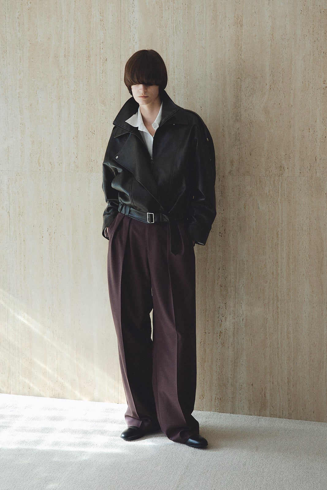 Carven | Stand collar leather blouson – Venica