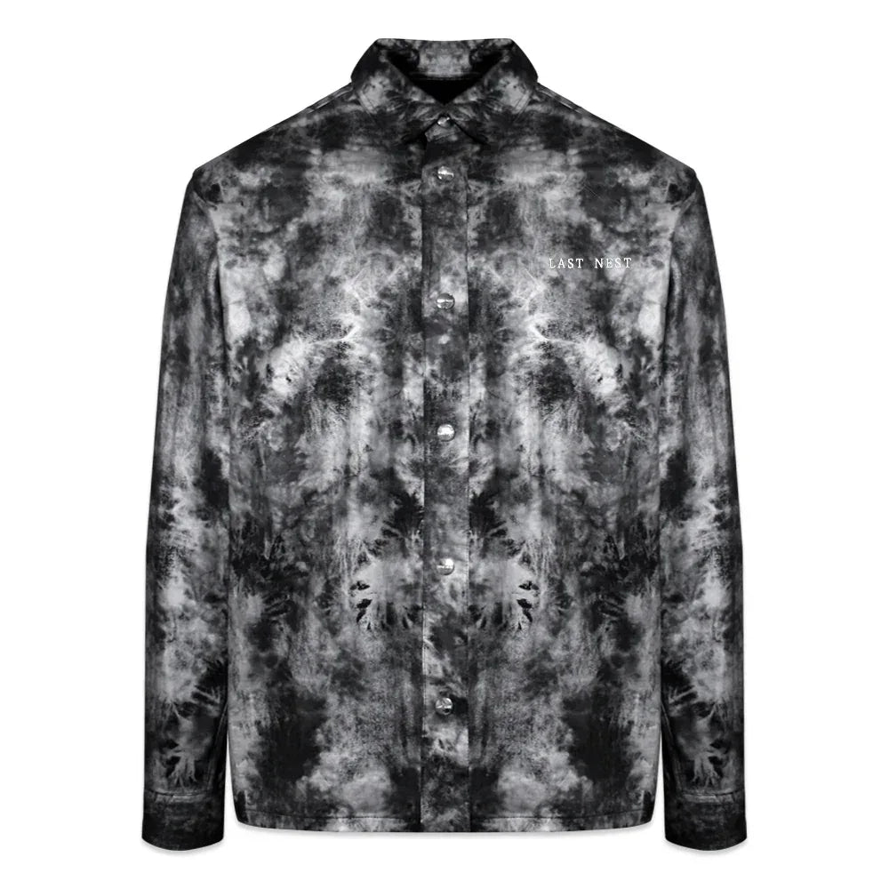 LAST NEST(ラストネスト)商品ページ - Leather Tie-Dye Shirts - Black