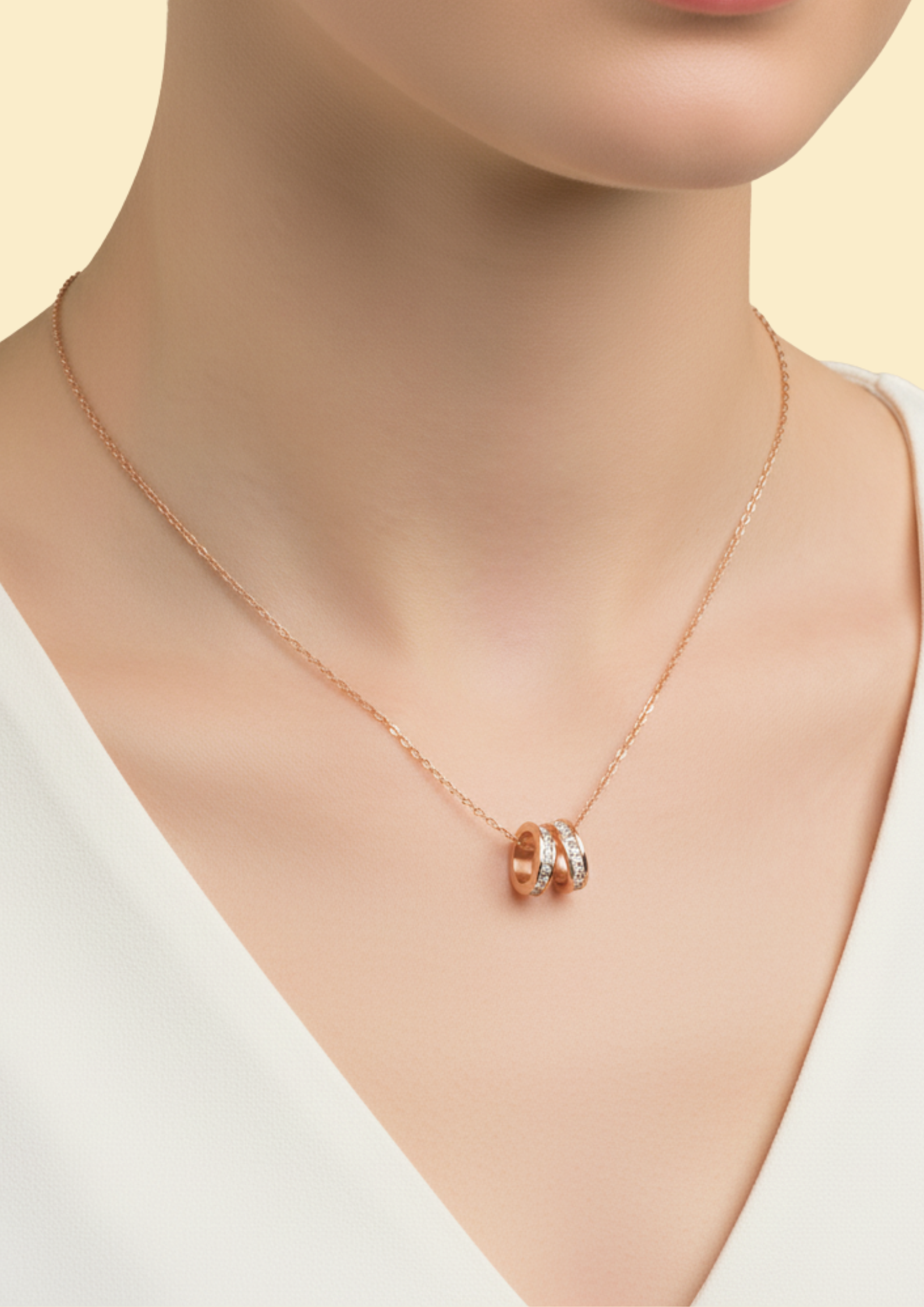 ダブルリングペンダント | Double Ring Pendant – Vera Maya