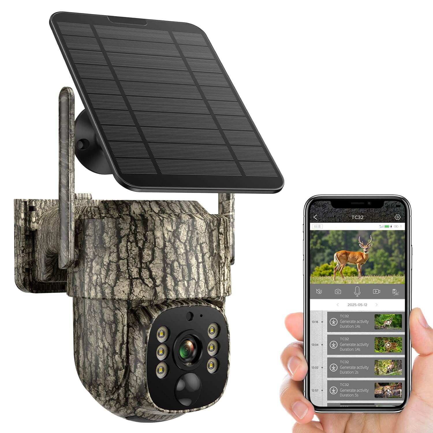 Solar Powered Cellular Trail Camera | VOOPEAK 360 Live Deer Camera