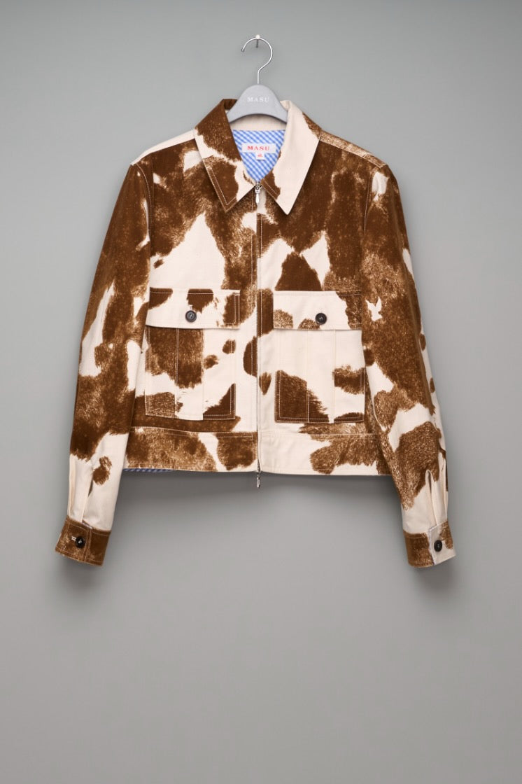 MASU(エムエーエスユー)のFLOCKY COW SPORTS JACKET BROWNの通販