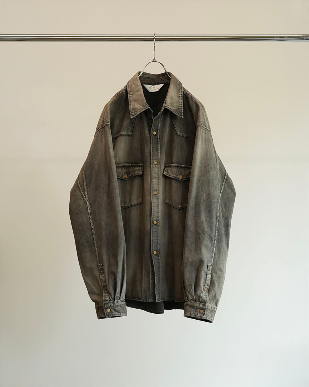 ANCELLM】DENIM WESTERN SHIRT - BLACK