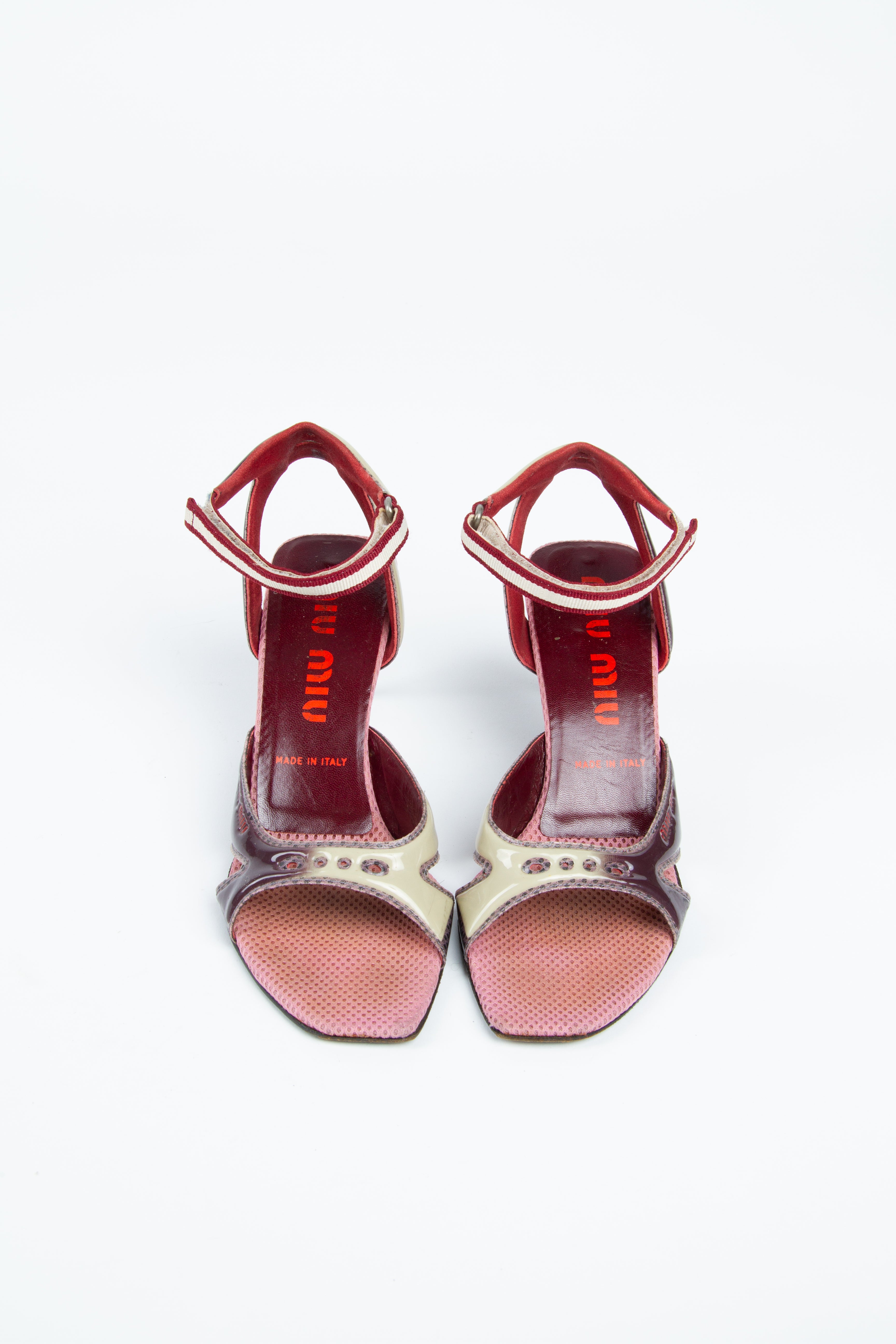 Vintage Miu Miu 2000s Size 39 Strappy Mesh Sandals | Y2K Designer