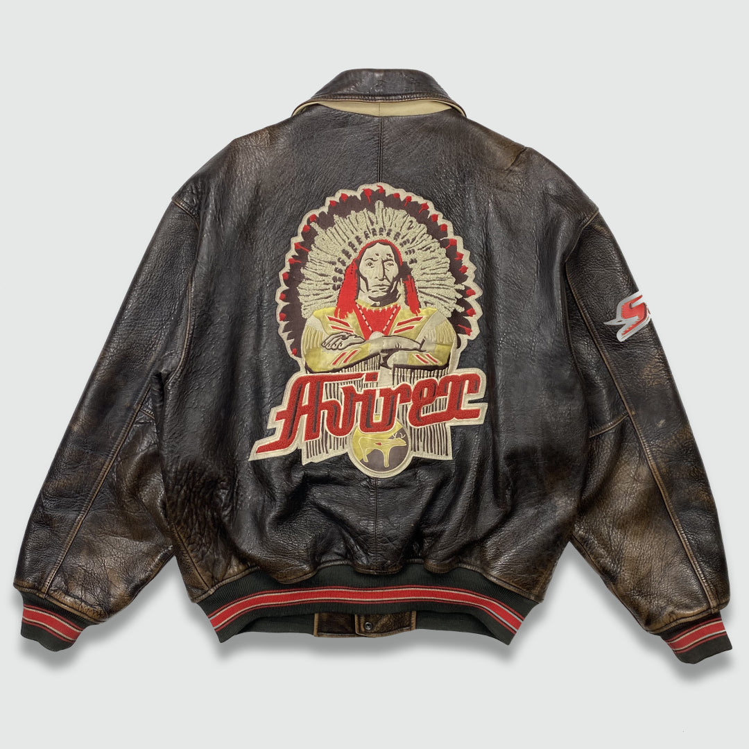 Vintage Avirex Leather Jacket (L) – PASTDOWN