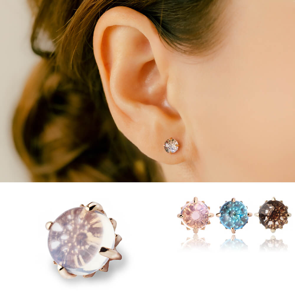 ロイヤルブルームーンストーン スイスブルートパーズ スモーキー