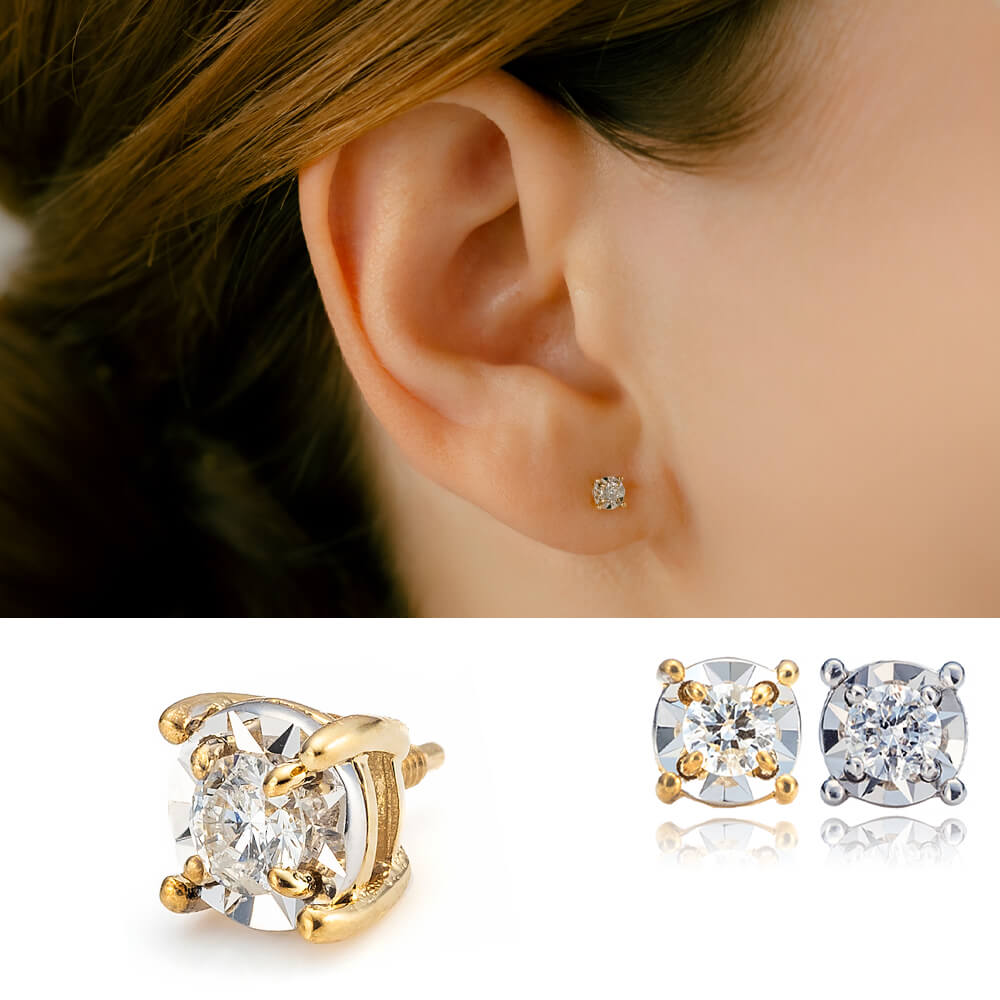 K18 プラチナ ダイヤモンド │ 軟骨ピアス・ボディピアスパーツ 金属