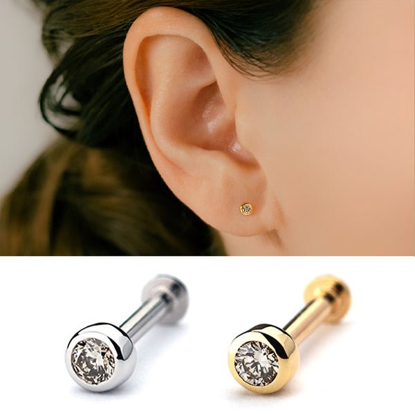 引っかからない・つけっぱなしピアス │K18/Pt ダイヤモンド 失くし