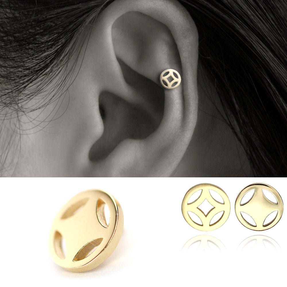 K10 七宝デザインの軟骨ピアス・ボディピアス │ 16G/14G対応 – PICOLLET