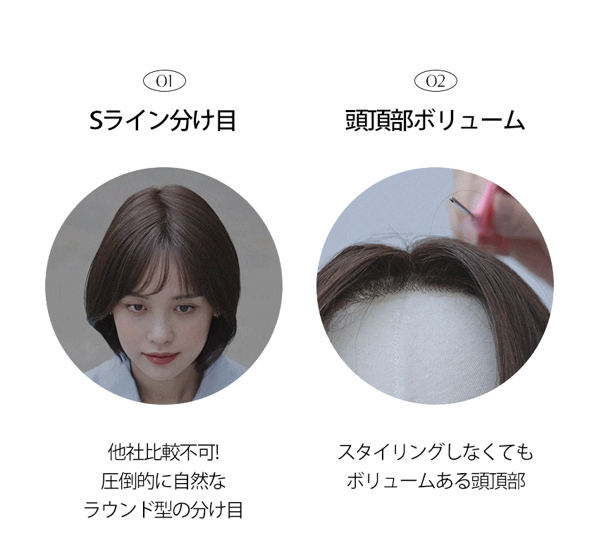 手植えフルウィッグ) リリカ ストレート (モースト原糸)