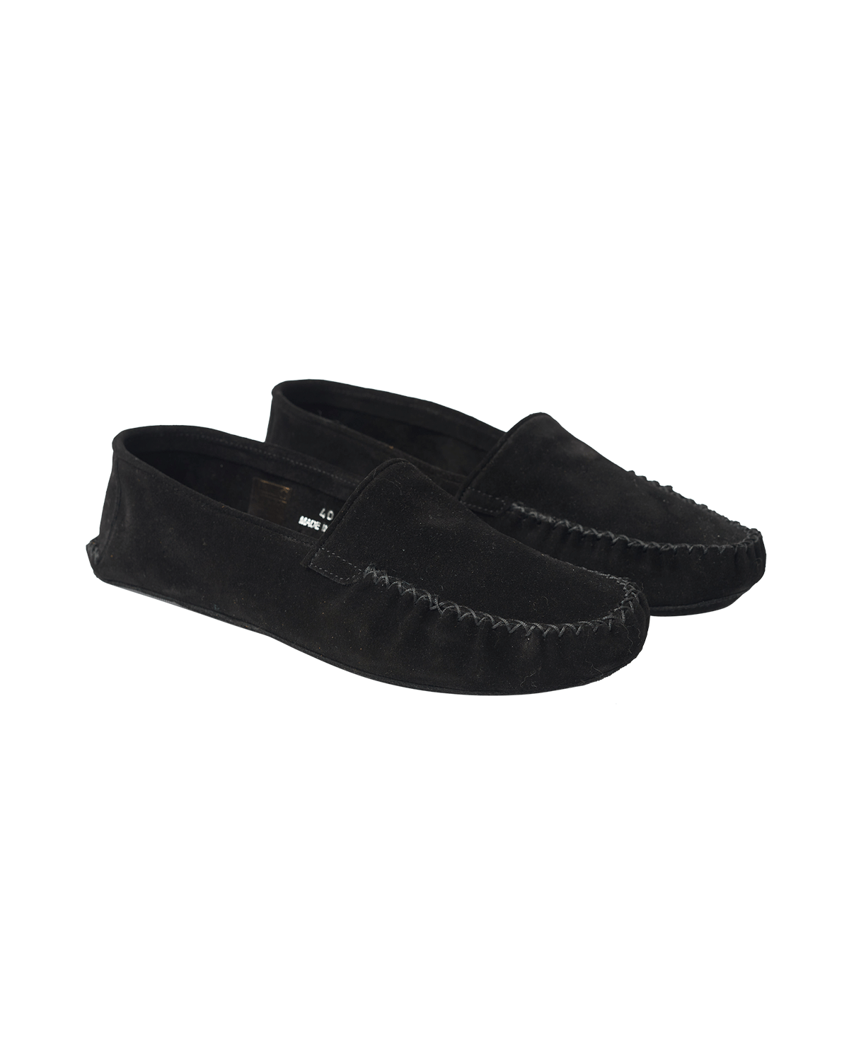 Soft Moccasin - Black Suede
