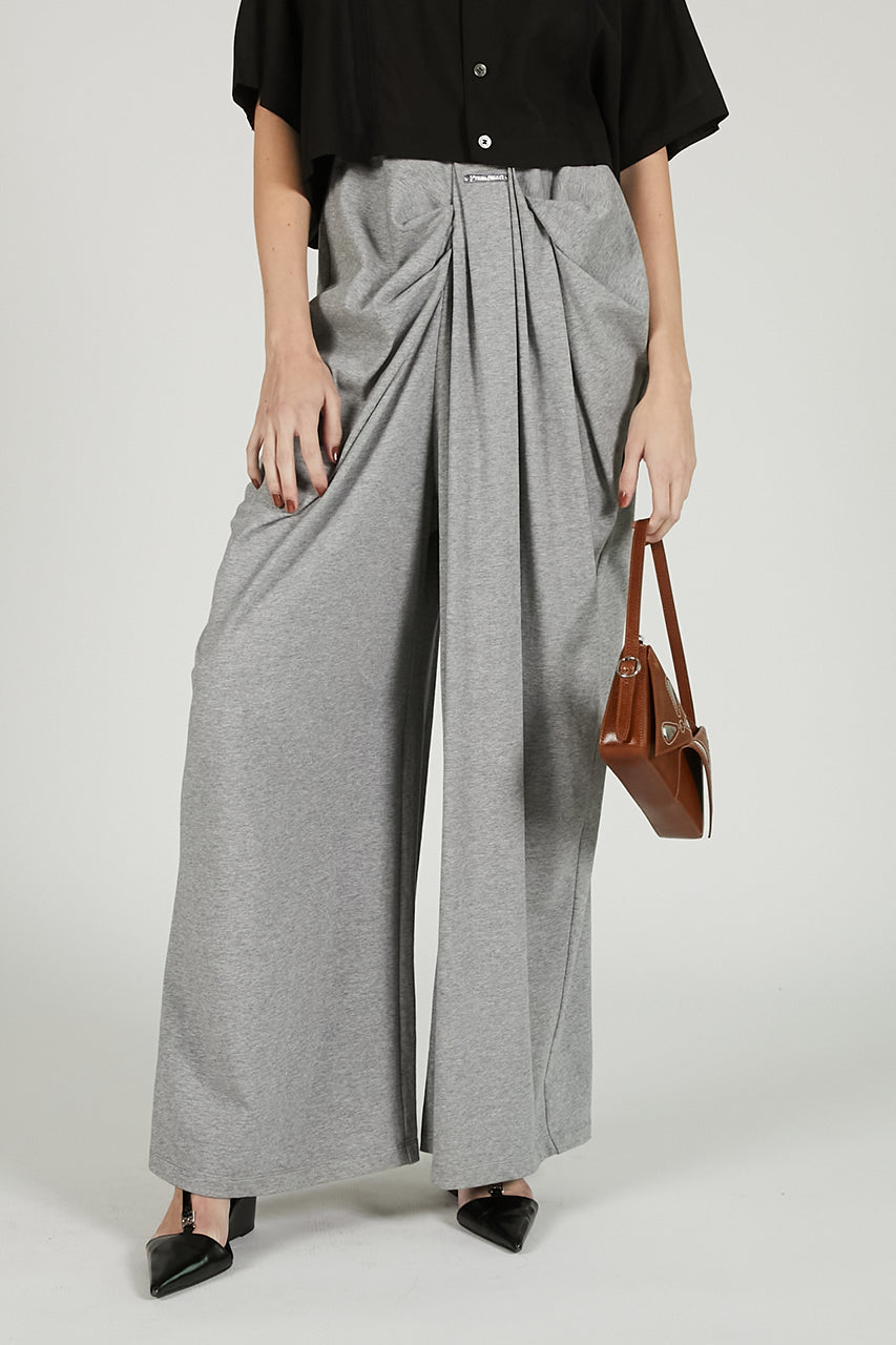 Drape Front Jersey Pants