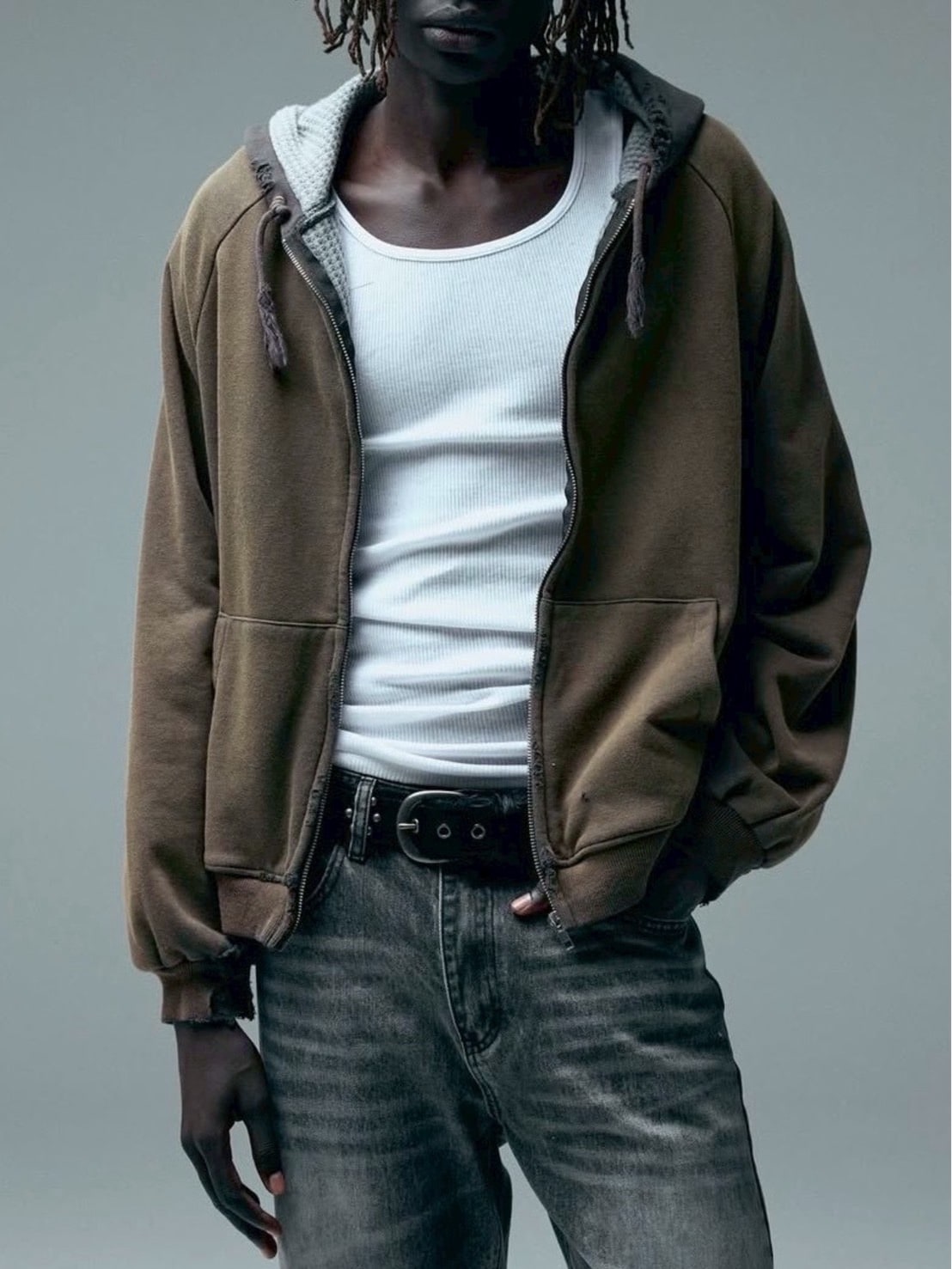 BASKETCASE】HENCH, thermal lined zip-up hoodie /【バスケットケース