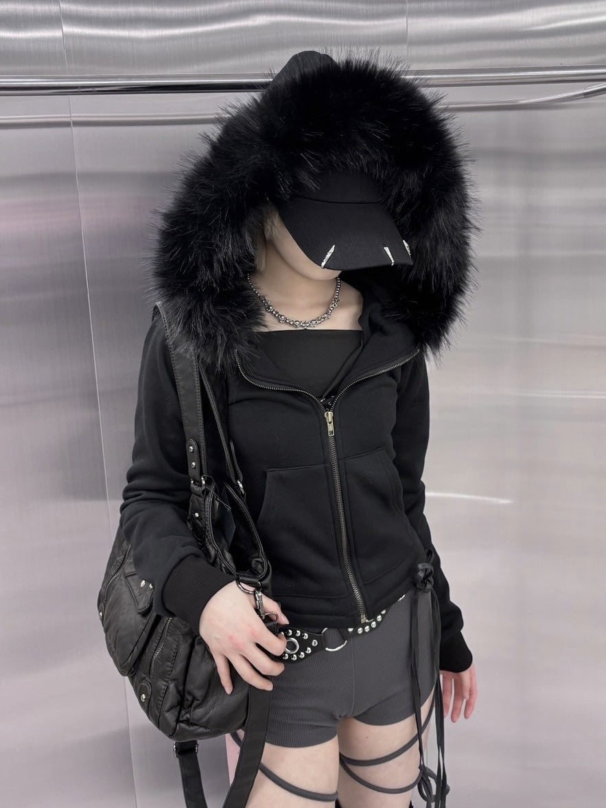 受注制【nmtc +】fur zip up hoodie (2color) / 【エヌエムティーシー