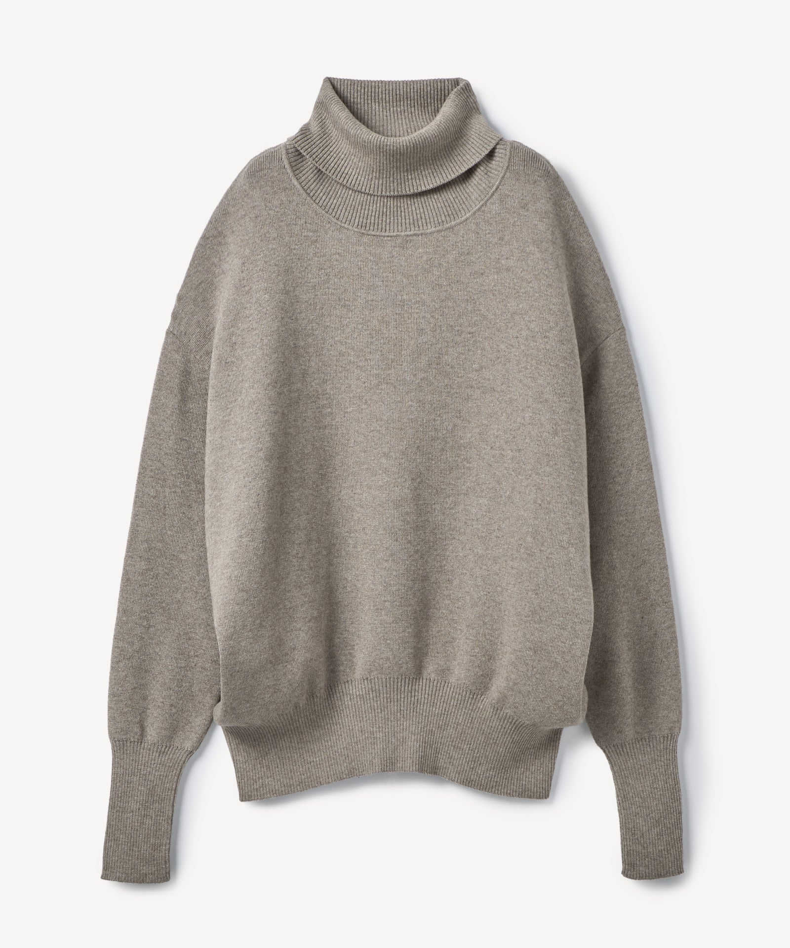 フォレストグレイビッグタートルセーター / オーガニックコットン