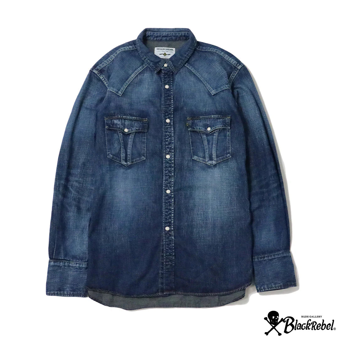 ROAD JACK DENIM SHIRT - RUDE GALLERY OFFICIAL ONLINE – RUDE