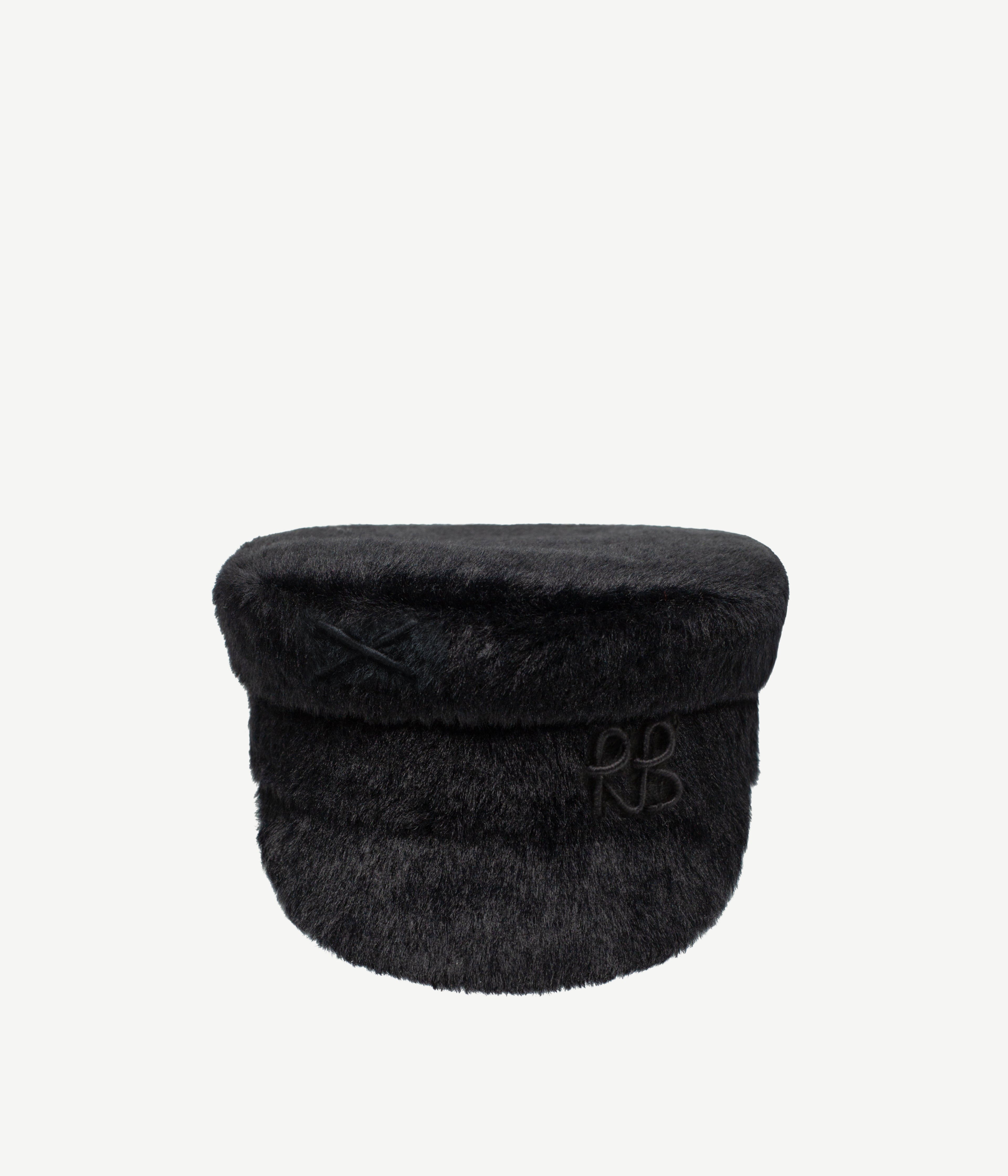 Faux-Fur Baker Boy Cap • Ruslan Baginskiy Hats & Accessories