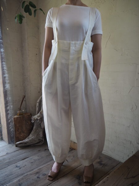 ETRÉ TOKYO 】ハーフスリーブストライプオールインワン・サスペンダー