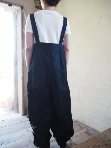 ETRÉ TOKYO 】ハーフスリーブストライプオールインワン・サスペンダー