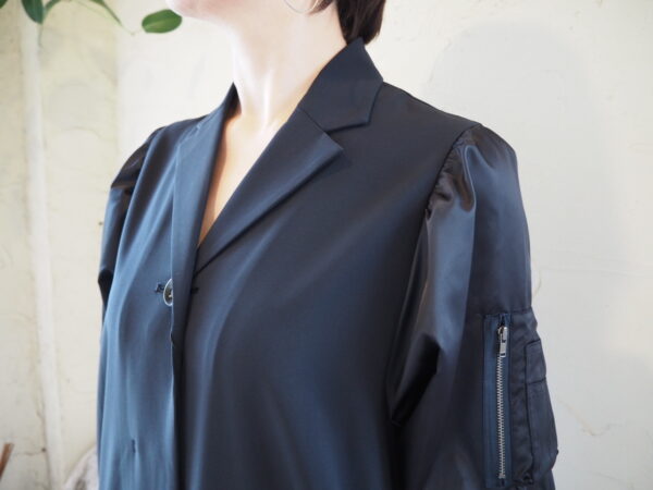 RIM.ARK 】MA-1 スリーブH/Sワンピース・ウェストチックパンツ //Rutile