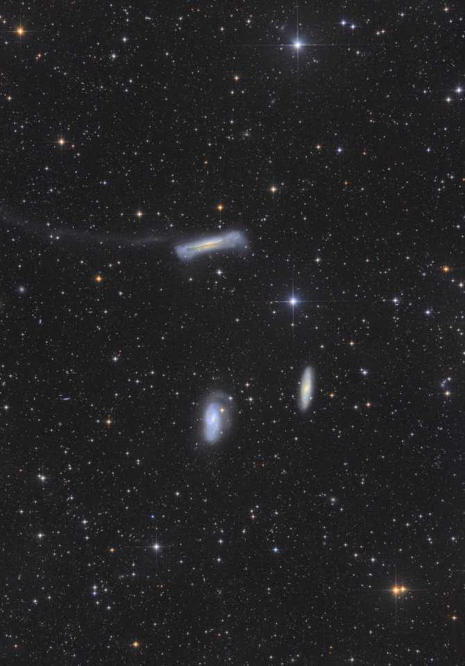 しし座の三つ子銀河 Tidal Tail | 冷却CMOSカメラ | 天体写真の世界