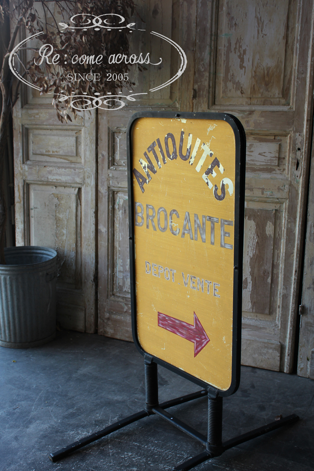 Q285 フランスBrocante サインボード 看板 案内板