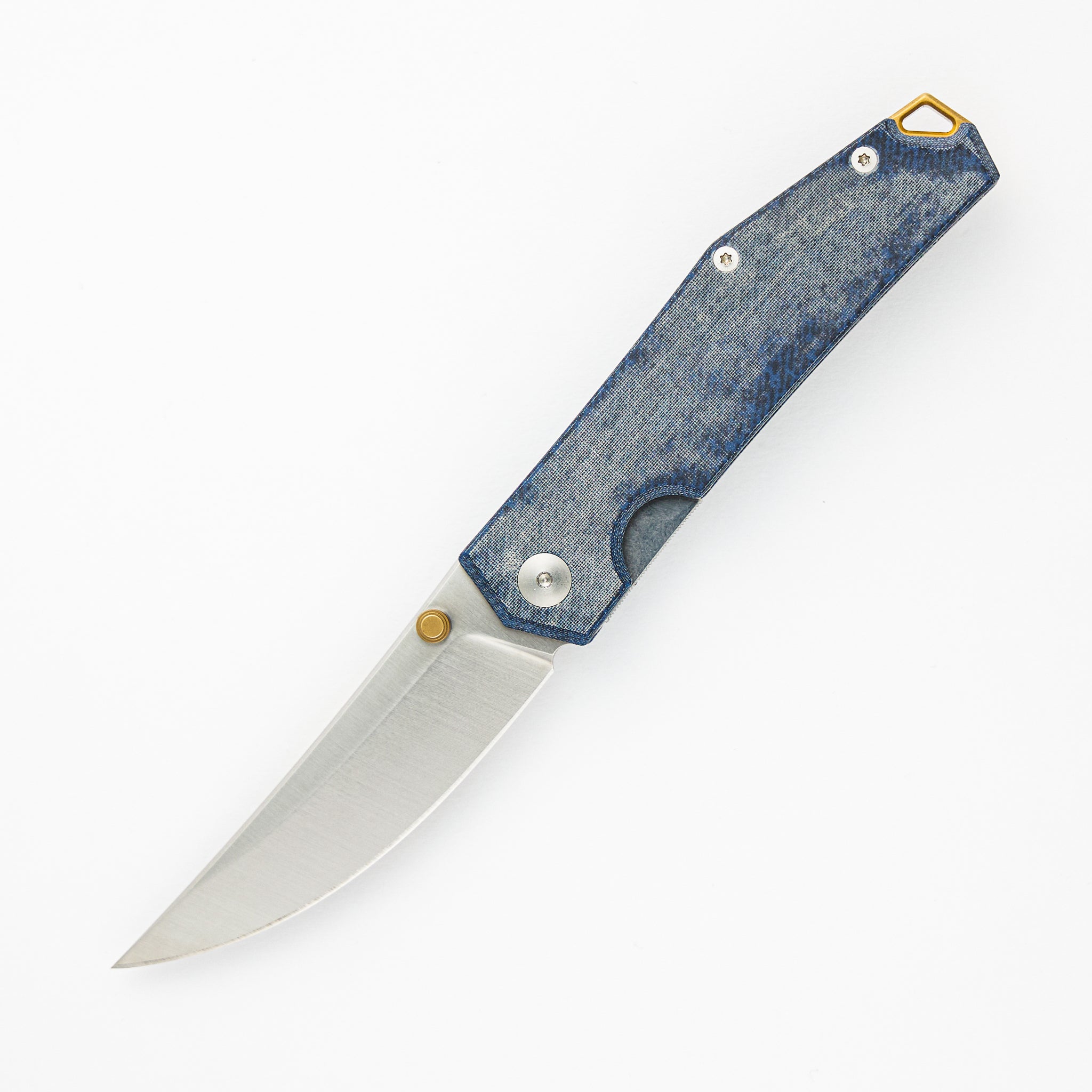 Clyde - Denim Micarta - Brass