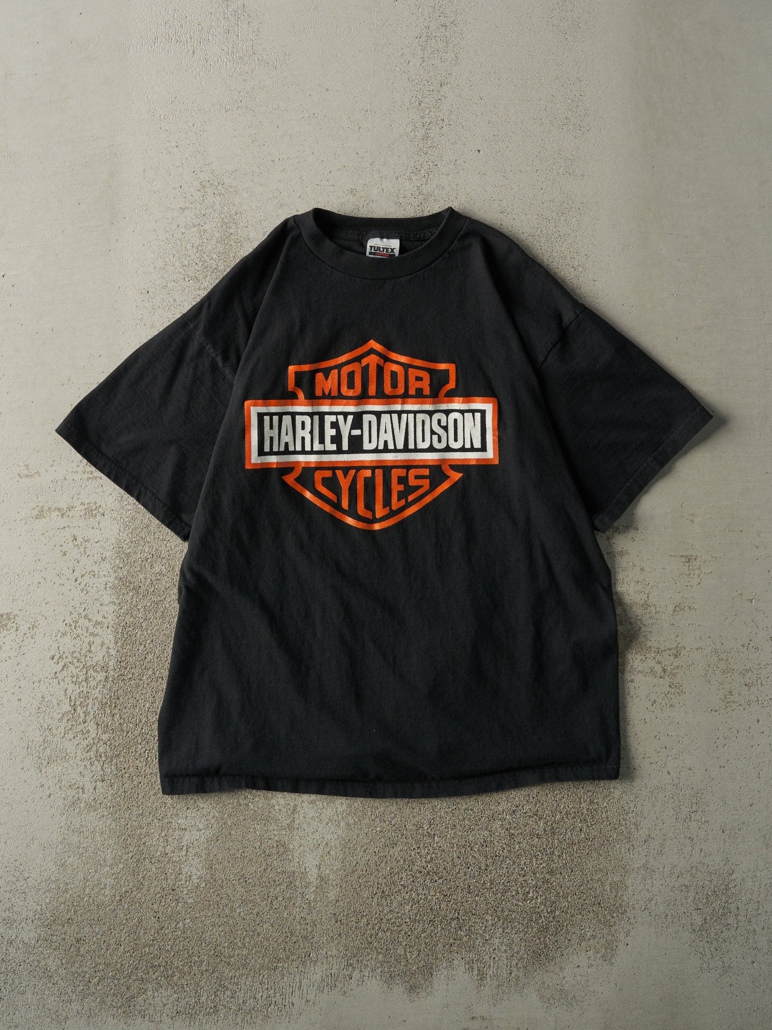 Vintage 90s Black Harley Davidson Bootleg Tee (L/XL) – Rebalance