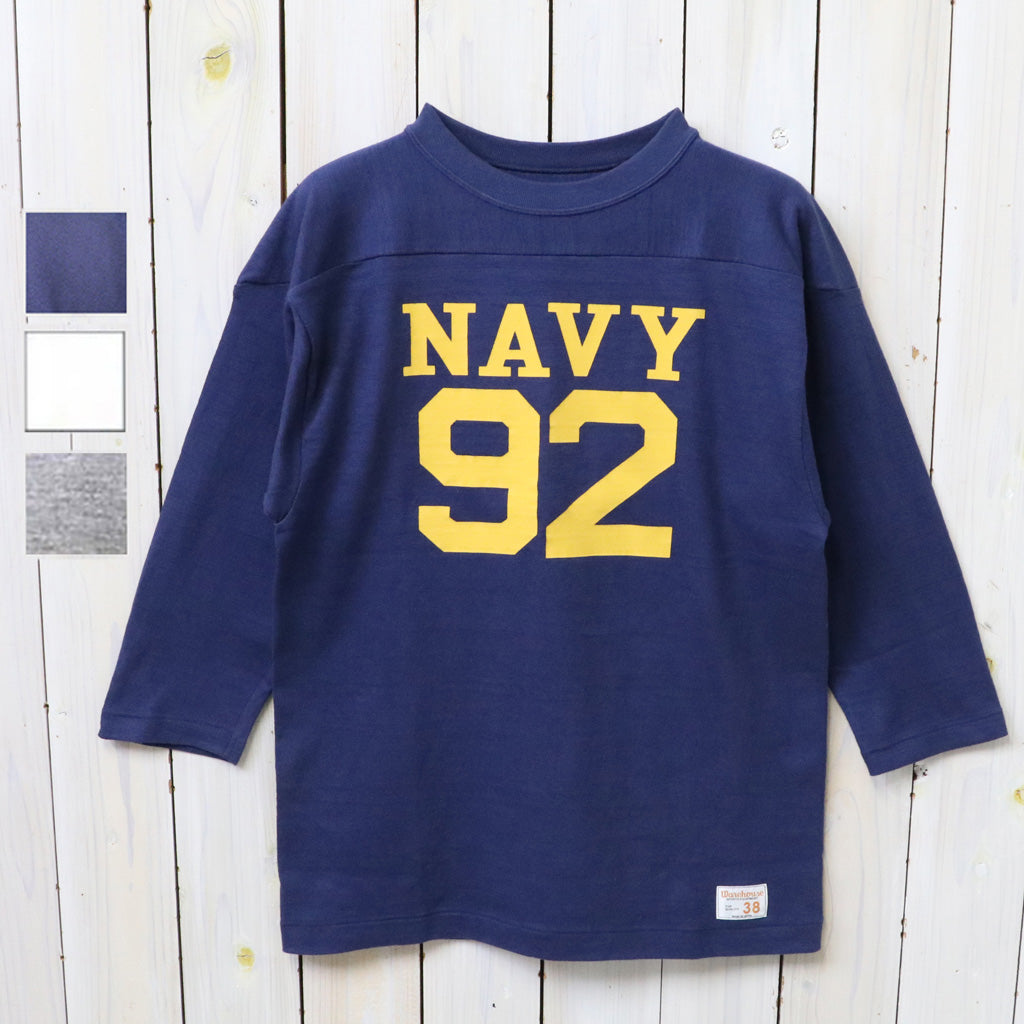 WAREHOUSE (ウエアハウス) : Lot 4063 7分袖フットボールT NAVY 92