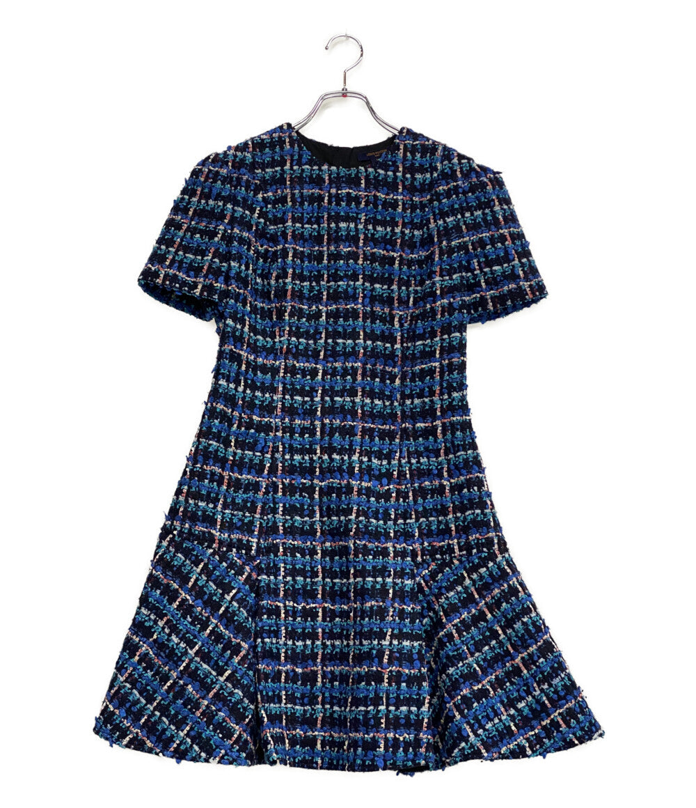 LOUIS VUITTON 半袖ワンピース RW222B TY0 FNRP88 シルク混 ツイード