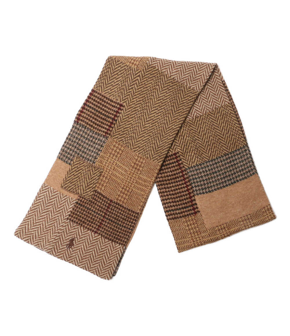 ポロ・ラルフローレン マフラー パッチワーク ウール 柄 メンズ SIZE