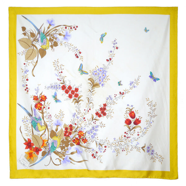 OLD Gucci ボタニカル柄シルクスカーフ(黄色) – Vintage Shop Rococo