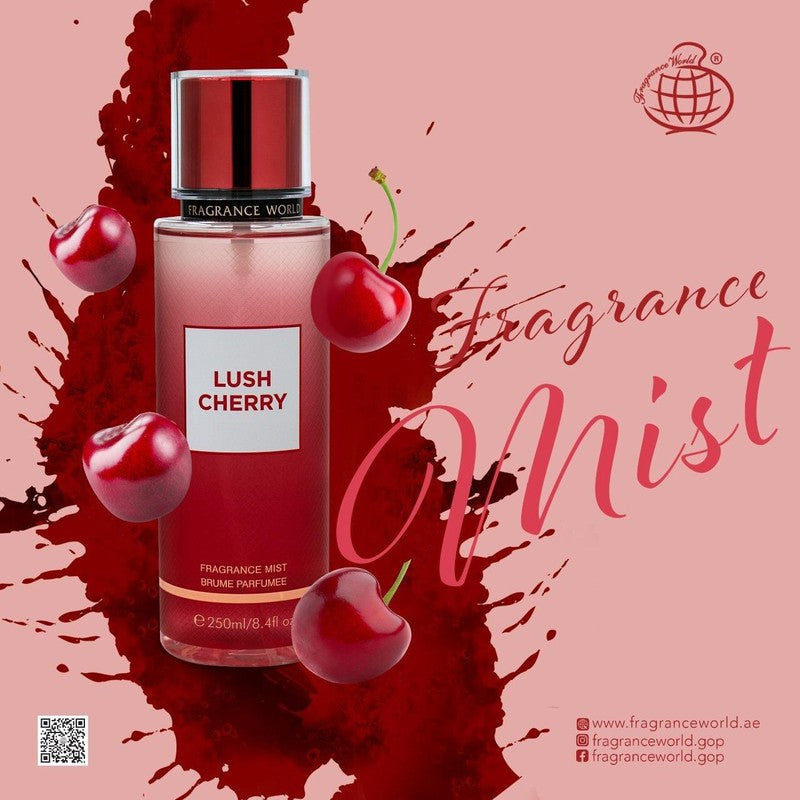 Fragrance World Lush Cherry Perfumed Body Spray For Women 250ml