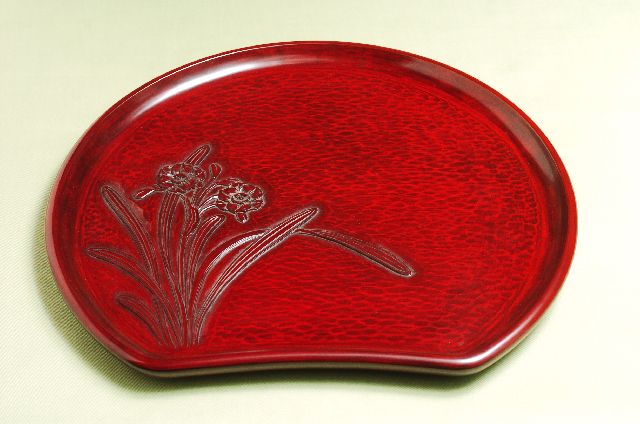 鎌倉彫 浩湖堂 懐石半月盆 商品詳細 鎌倉彫通販の鎌倉彫どっとコム 浩湖堂