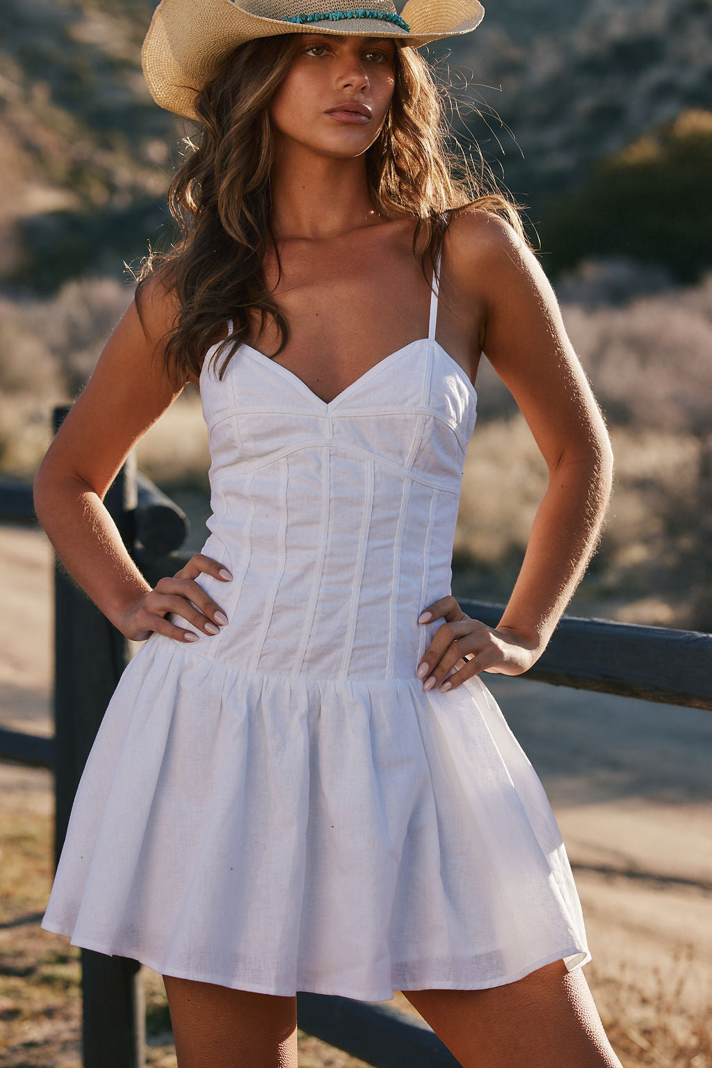 Lana White Drop Waist Mini Dress – 12th Tribe