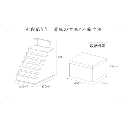 彩寿雛 木製七段飾り 【丹青堂製】｜雛人形の販売・通販【丹青堂