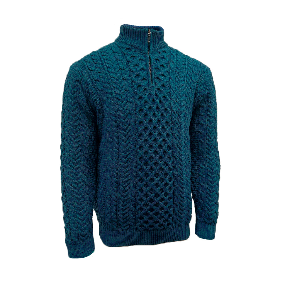 Aran Woolen Mills - half-zip wool sweater | Texelana