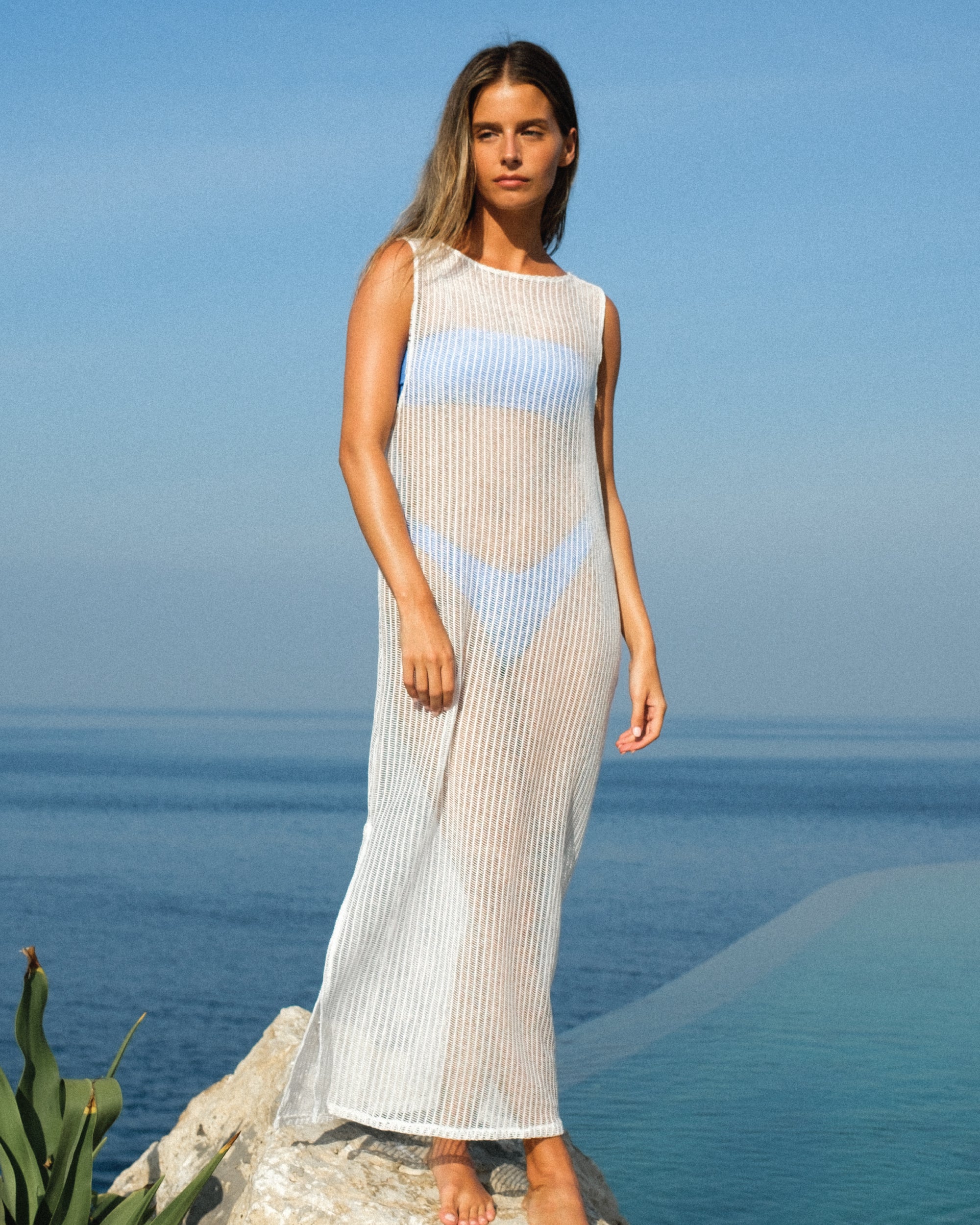 CAMDEN - CAGE DRESS - WHITE – VYB Swim