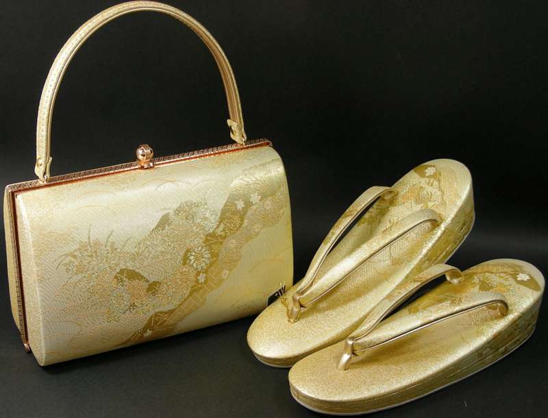 婦人佐賀錦織草履バッグセットの通信販売 | 下駄・草履の和装履物店 現代屋