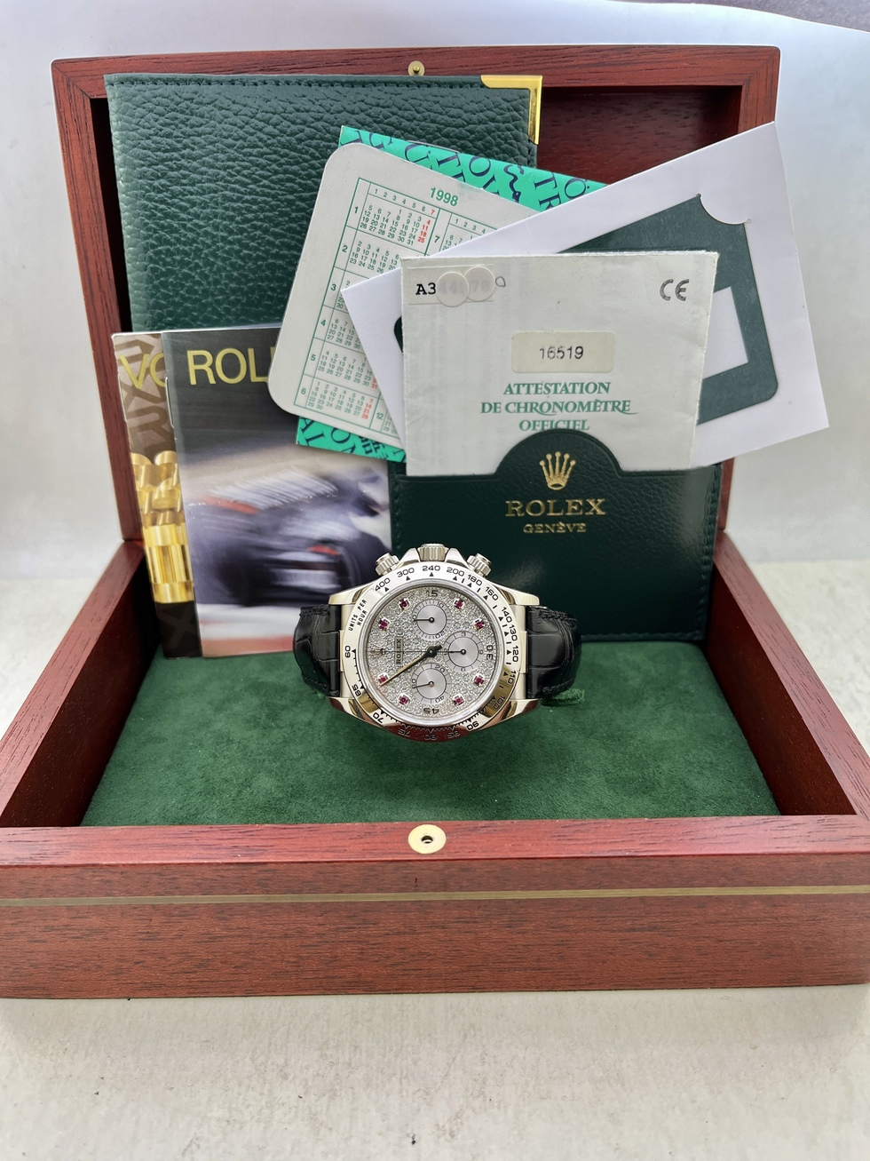 circa1999 A3品番 Ref.16519 Zenith 全面ダイヤ＆8PルビーDial ギャラ