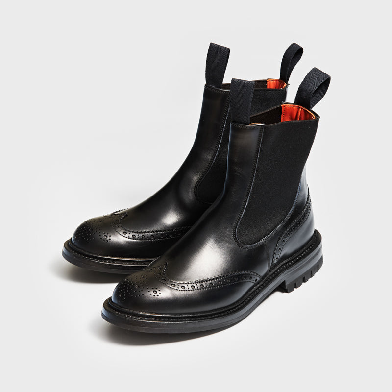 ブーツ | L2754 SILVIA / BLACK CALF (COMMANDO SOLE) - Tricker's