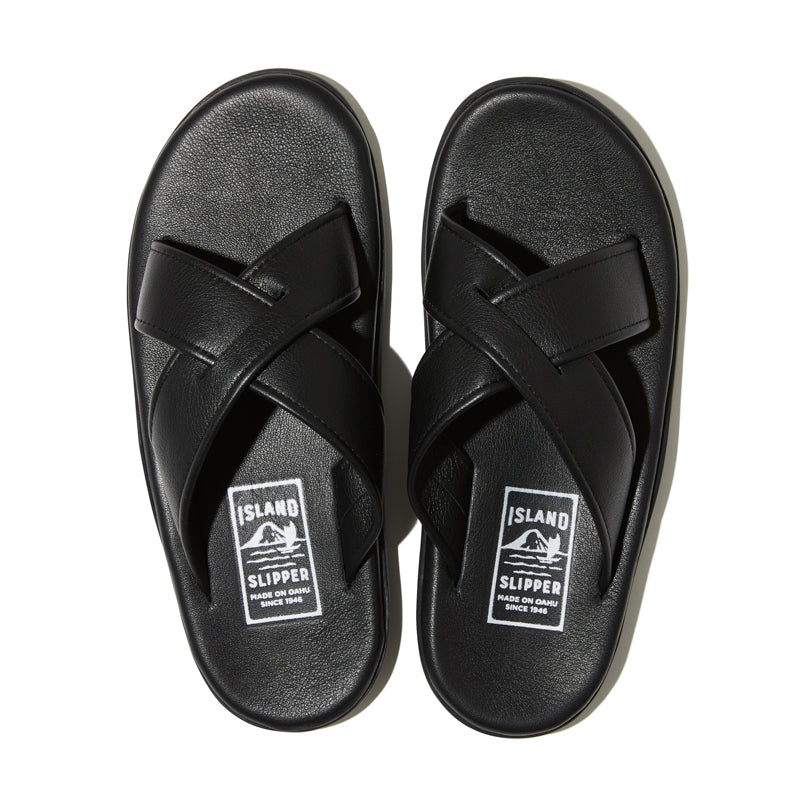サンダル | PB223 / ATRAS BLACK (SMOOTH LEATHER) - ISLAND SLIPPER